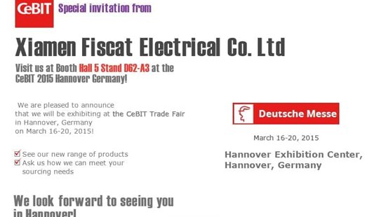 Magpapakita si Fiscat sa CeBIT Trade Fair sa Hannover, Germany noong ika-16-20 ng Marso 2015