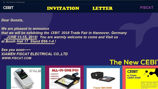 Bagong CEBIT 2018 Trade Fair sa Hannover, Germany , mula Hunyo 11 hanggang Hunyo 15 - Ikaw ay lubos na maligayang pagdating sa